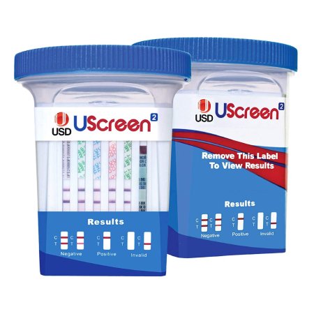 Abbott Rapid Dx North America LLC Drugs of Abuse Test Kit UScreenÂ²® 12-Drug Panel with Adulterants AMP, BAR, BUP, BZO, COC, mAMP/MET, MDMA, MOP, MTD, OXY, PCP, THC (CR, pH, SG) Urine Sample 25 Tests CLIA Waived - Box of 25 - USSCUPA-12BUP300-BX