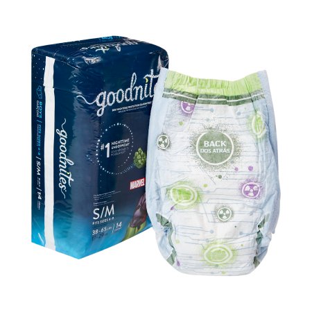 Kimberly Clark Male Youth Absorbent Underwear GoodNites® Pull On with Tear Away Seams Small / Medium Disposable Heavy Absorbency - Case of 56 - 41313-CS