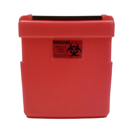 Nesar Replacement Radioactive Sharps Container Nesar Systems Red Base 8-1/2 L X 4 D X 9 H Inch Horizontal Entry 1 Gallon - Case of 32 - 600R-CS