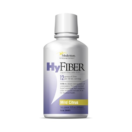 Medtrition/National Nutrition Oral Supplement HyFiber® with FOS Citrus Flavor Liquid 32 oz. Bottle - Case of 4 - 18485-CS