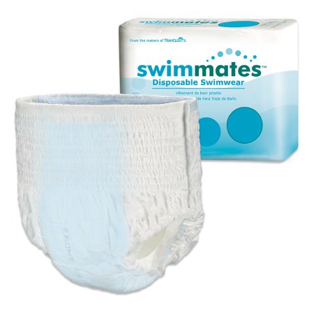 Principle Business Enterprises Unisex Adult Bowel Containment Swim Brief Swimmates™ Pull On with Tear Away Seams Large Disposable Moderate Absorbency - Bag of 18 - 2846-BG