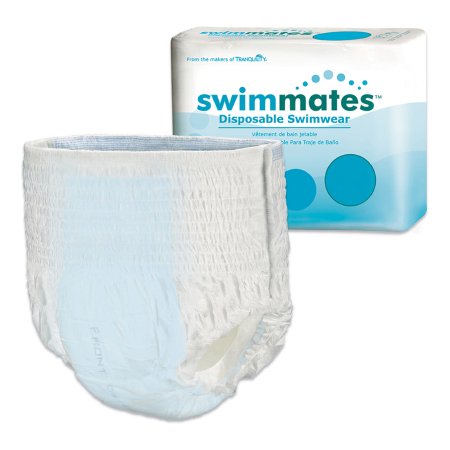 Principle Business Enterprises Unisex Adult Bowel Containment Swim Brief Swimmates™ Pull On with Tear Away Seams Medium Disposable Moderate Absorbency - Case of 80 - 2845-CS