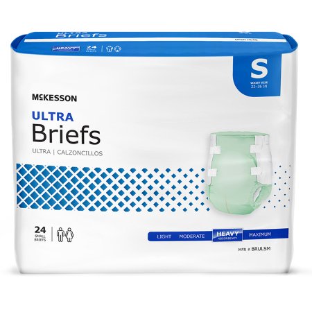 McKesson Unisex Adult Incontinence Brief McKesson Ultra Small Disposable Heavy Absorbency - Case of 4 - BRULSM-CS