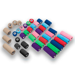 Dynarex Cohesive Bandage Sensi-Wrap 1 Inch X 5 Yard Self-Adherent Closure Tan NonSterile Standard Compression - Case of 30 - 3171-CS