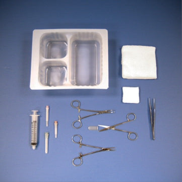 DeRoyal Laceration Tray Sterile - Case of 20 - 50-502-CS