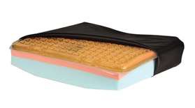 Alimed Coccyx Support Seat Cushion AliMed® Sit-Straight™ 16 W X 16 D X 3-1/2 H Inch Foam / Gel - Each - 1790-EA