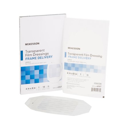 McKesson Transparent Film Dressing McKesson 6 X 8 Inch Frame Style Delivery Octagon Sterile - Each - 4987-EA