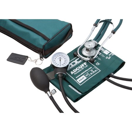American Diagnostic Corp Reusable Aneroid / Stethoscope Set Pro's Combo II™ 23 to 33 cm Adult Cuff Dual Head Sprague Stethoscope Pocket Aneroid - Each - 768-641-11ATL-EA