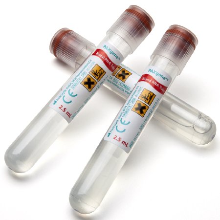 BD BD™ PAXgene™ Venous Blood Collection Tube Blood RNA Tube Blood RNA Stabilization Solution Additive 16 X 100 mm 2.5 mL Red BD Hemogard™ Closure Plastic Tube - Case of 100 - 762165-CS