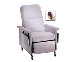 Champion Manufacturing Bariatric Power Relax Recliner 58 Series Natural Vinyl 3 Inch Casters - Each - 58PT09-FS7-EA