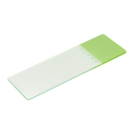 Globe Scientific Microscope Slide Globe 1324 Series 25 X 75 X 1.1 mm Green Frosted End - Case of 1440 - 1324G-CS