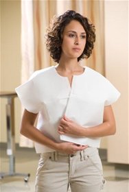 Graham Medical Products Exam Cape White One Size Fits Most Front / Back Opening Without Closure Unisex - Case of 100 - 44504-CS
