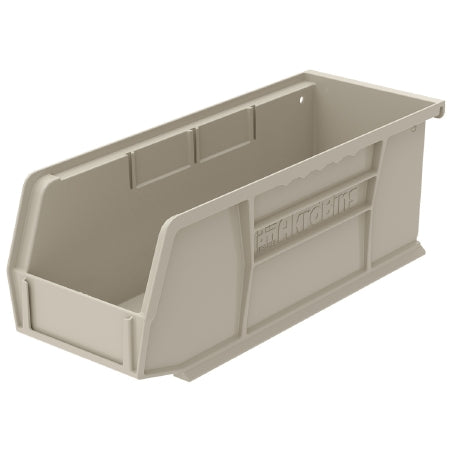 Akro-Mils Storage Bin AkroBins® Stone Plastic 4 X 4-1/8 X 10-7/8 Inch - Case of 12 - 30224STONE-CS