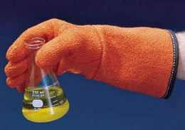 Fisher Scientific Autoclave Glove Clavies® One Size Fits Most Terry Cloth Orange 13 Inch Gauntlet Cuff NonSterile - Each - S47334-EA