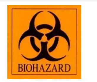 Medical Safety Systems Pre-Printed Label WorkSafe™ Warning Label Black / Orange Biohazard w/Symbol Black Biohazard 4 X 4 Inch - Pack of 25 - 510-51100025-PK