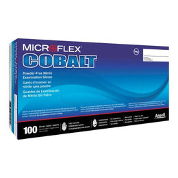 Microflex Medical Exam Glove MICROFLEX® Cobalt® Medium NonSterile Nitrile Standard Cuff Length Fully Textured Blue Not Rated - Box of 100 - N192-BX