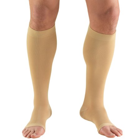 Truform Compression Stocking Truform® Knee High Large Beige Open Toe - Each - 845-BG-LG-EA