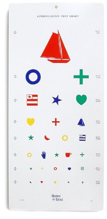 Western Ophthalmics Preschool Eye Test Chart 20 Foot Distance Acuity Test - Each - OS-1947-EA