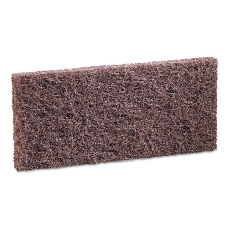 Lagasse Scouring Pad Boardwalk® Heavy Duty Brown NonSterile Synthetic Fiber 4 X 10 Inch Reusable - Case of 20 - BWK403-CS