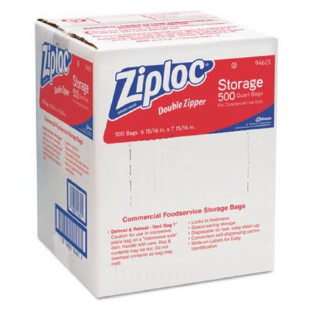 Fisher Scientific Reclosable Bag Ziploc® 7 X 8 Inch Plastic Clear Zipper Closure - Box of 500 - 502004564-BX