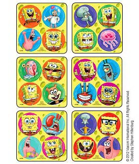 Medibadge Disney® 300 per Unit SpongeBob Square Pants Sticker - Box of 300 - 2488-BX