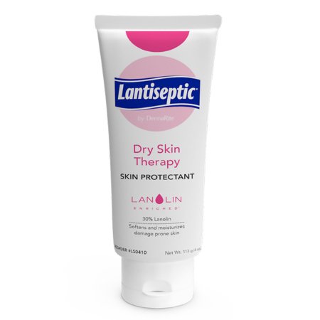 DermaRite Industries Skin Protectant Lantiseptic® Dry Skin Therapy 4 oz. Tube Lanolin Scent Cream - Case of 12 - LS0410-CS