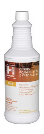 Canberra Husky® 904 Surface Cleaner / Degreaser Terpene Based Manual Pour Foaming 32 oz. Bottle Citrus Scent NonSterile - Case of 12 - HSK-904-03-CS