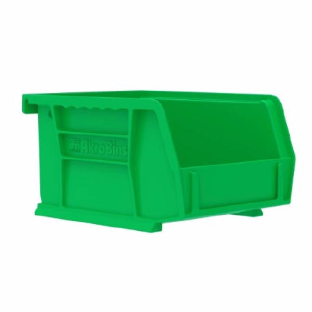 Akro-Mils Storage Bin AkroBins® Green Plastic 3 X 4-1/8 X 5-3/8 Inch - Case of 24 - 30210GREEN-CS