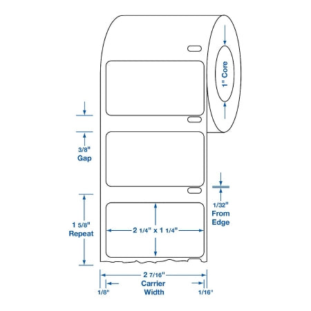 Medline Blank Label Tape Printer Label White Paper - Box of 16000 - DTL1511-BX