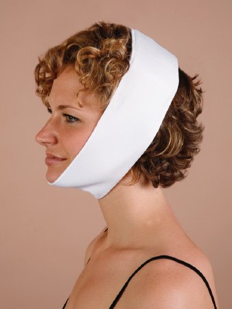 Medico International Facial Support Wrap Cool Jaw® Econo One Size Fits Most Poly Blend Fabric White - Box of 25 - T-807-BX