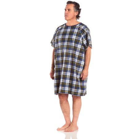 Salk Inc Patient Exam Gown TieBack™ One Size Fits Most Blue Reusable - Each - 550B-EA