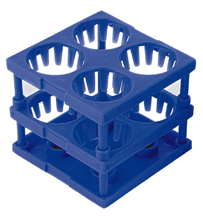 McKesson Tube Cube Rack McKesson 4 Place 26 to 30 mm Tube Size Blue 3 X 3 X 3 Inch - Box of 4 - 3097-BX