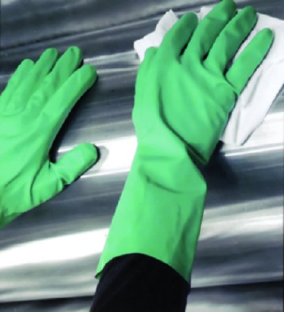 Medical Safety Systems Utility Glove Large Nitrile Green Straight Cuff NonSterile - Pair - 653-53191301-PR