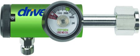 Drive Medical Drive™ Oxygen Regulator Click Style 0 - 15 LPM DISS Outlet CGA-540 - Each - 18304GN-EA