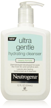 Johnson & Johnson Consumer Facial Cleanser Neutrogena® Ultra Natural Cream 12 oz. Pump Bottle Unscented - Case of 12 - 10070501872960-CS