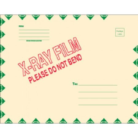 Precision Dynamics X-Ray Film Envelope White / Green Diamond 15 X 18 Inch - Case of 50 - FMSS01-CS