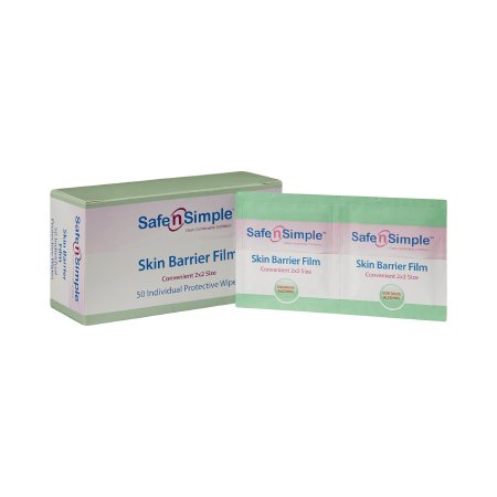 Safe N Simple Skin Barrier Wipe Safe N Simple™ 43% / 20% Strength Isopropyl Alcohol / Butyl Ester of PVM/MA Copolymer Individual Packet NonSterile - Each - SNS81850-EA