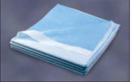 Tidi Products Stretcher Sheet Avalon® Flat Sheet 40 X 48 Inch Blue Tissue / Poly Disposable - Case of 100 - 354-CS