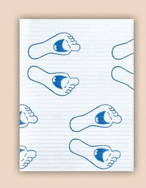 SPS Medical Supply Procedure Towel Professional® Regular 13 W X 19 L Inch Happy Feet Print NonSterile - Case of 500 - WTXFP-CS