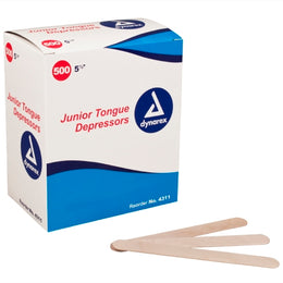 Dynarex Tongue Depressor dynarex® 5-1/2 Inch Length Wood - Box of 500 - 4311-BX