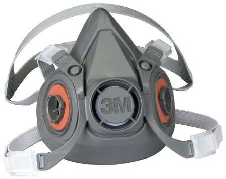 Fisher Scientific 3M™ 6000 Reusable Respirator Industrial Half Face 4 Point Adjustable Head Strap Medium Gray - Each - 179869B-EA