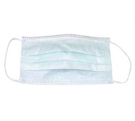 Aspen Surgical Products Procedure Mask Pleated Earloops One Size Fits Most Blue NonSterile Not Rated Adult - Case of 500 - 15101-CS