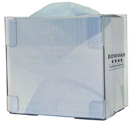 Bowman Manufacturing PPE Dispenser BOWMAN® Wall Mount 1-Box Capacity Clear 5.58 X 7.6 X 8.08 Inch PETG Plastic - Each - FP-122-EA
