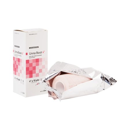 McKesson Unna Boot McKesson 4 Inch X 10 Yard Cotton Calamine / Zinc Oxide NonSterile - Case of 12 - 2069-CS
