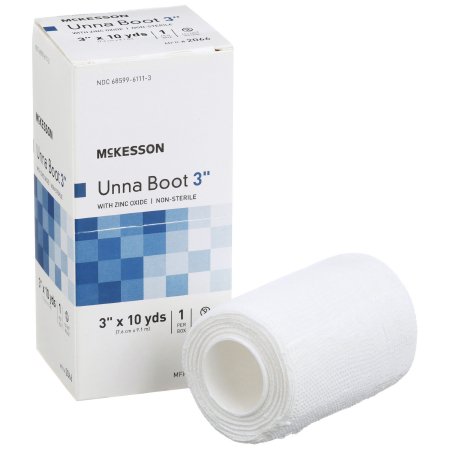 McKesson Unna Boot McKesson 3 Inch X 10 Yard Cotton Zinc Oxide NonSterile - Each - 2066-EA