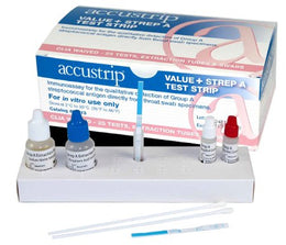 Jant Pharmacal Corp Respiratory Test Kit Accustrip Value+™ Infectious Disease Immunoassay Strep A Test Throat Swab Sample 25 Tests CLIA Waived - Box of 25 - ID513-BX