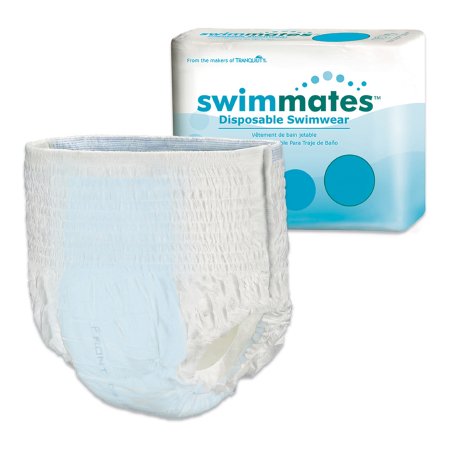 Principle Business Enterprises Unisex Adult Bowel Containment Swim Brief Swimmates™ Pull On with Tear Away Seams Small Disposable Moderate Absorbency - Case of 4 - 2844-CS