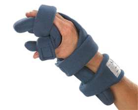 Alimed Resting Hand Splint SoftPro™ Functional Fabric Left Hand Blue Large - Each - 2970002692-EA