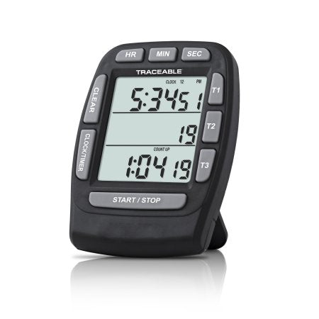 Cole-Parmer Inst. Electronic Alarm Timer With Clock Traceable® 20 Hours Digital Display - Each - 90225-39-EA