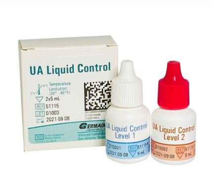 Germaine Laboratories Inc Multi-Analyte Urinalysis Control AimStrip® Urinalysis Level 1, 2 2 X 5 mL - Box of 1 - 51115-BX